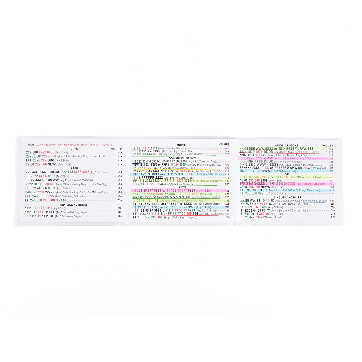 American Mahjong Highlighter Strips product view 5